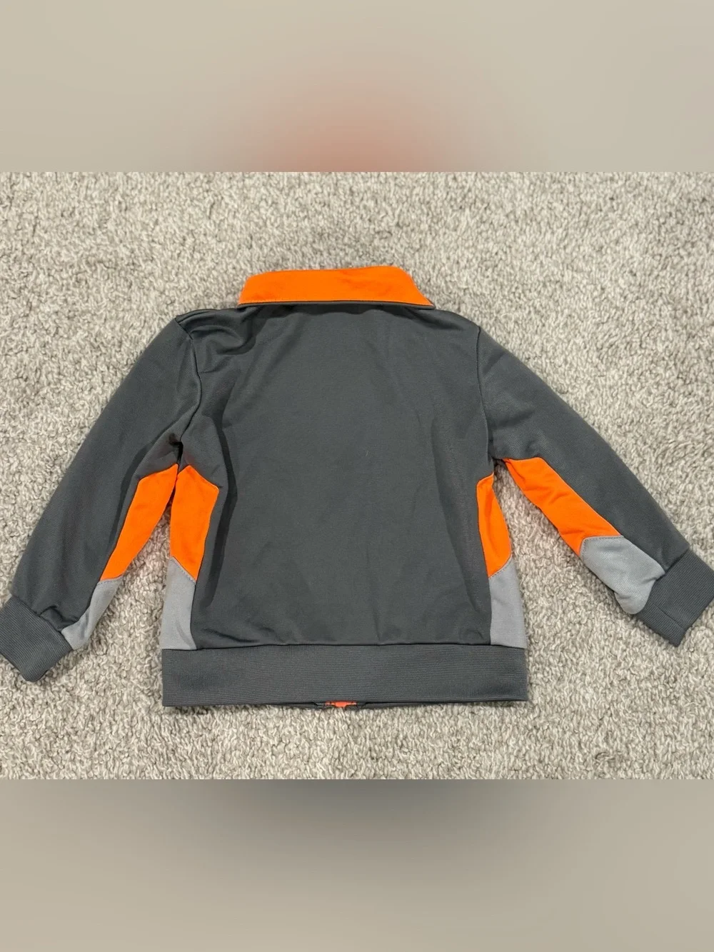 Nike Baby 12M Gray Orange Track Jacket & Pants Set